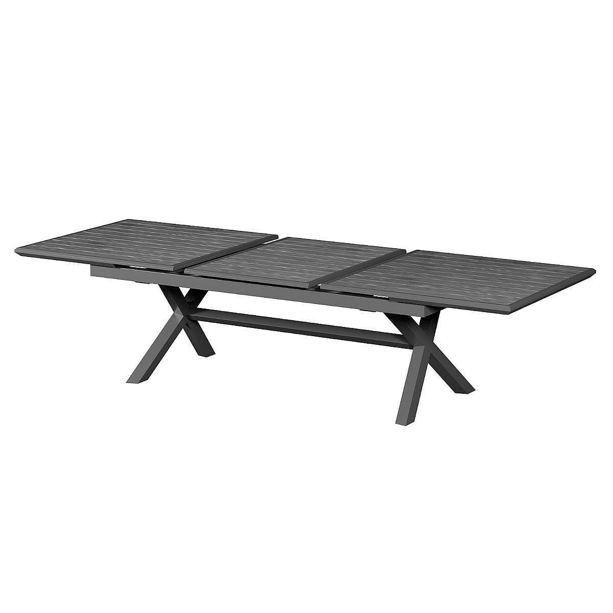 DEOKORK Hliníkový stôl BERGAMO II. 250/330 cm (antracit) - i-zahradnynabytok.sk