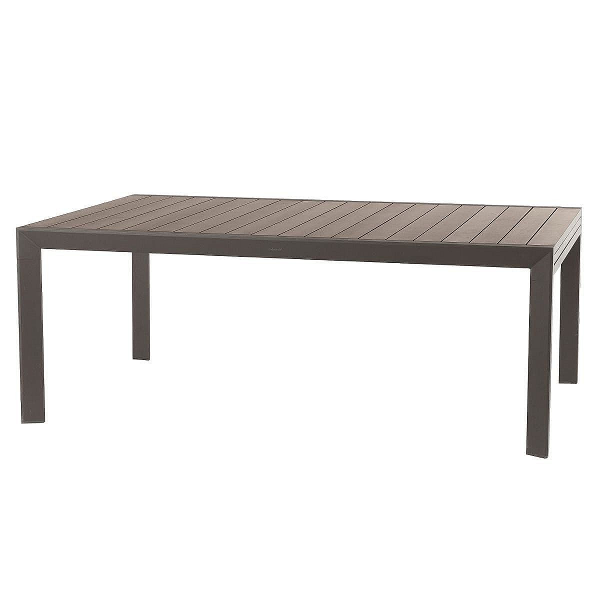 DEOKORK Hliníkový stôl BRIXEN 200/320 cm (šedo-hnedá) - i-zahradnynabytok.sk