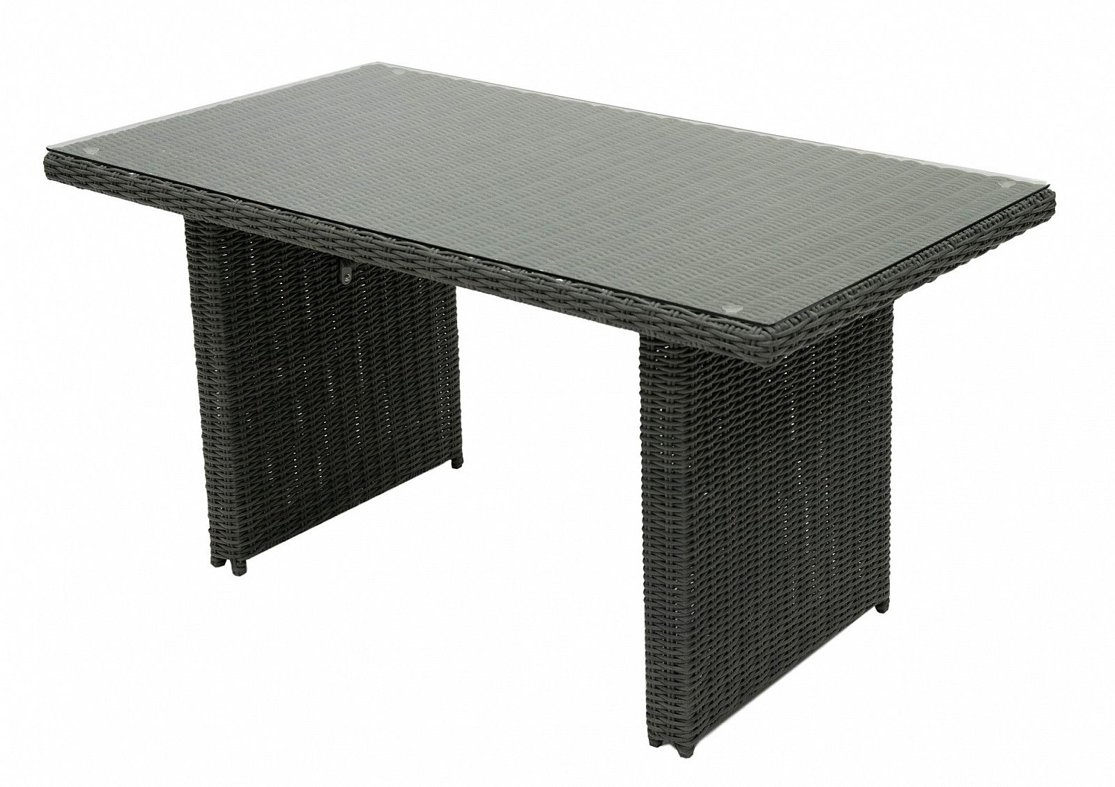 DEOKORK Ratanový stôl 140x80 cm SEVILLA (antracit) - i-zahradnynabytok.sk