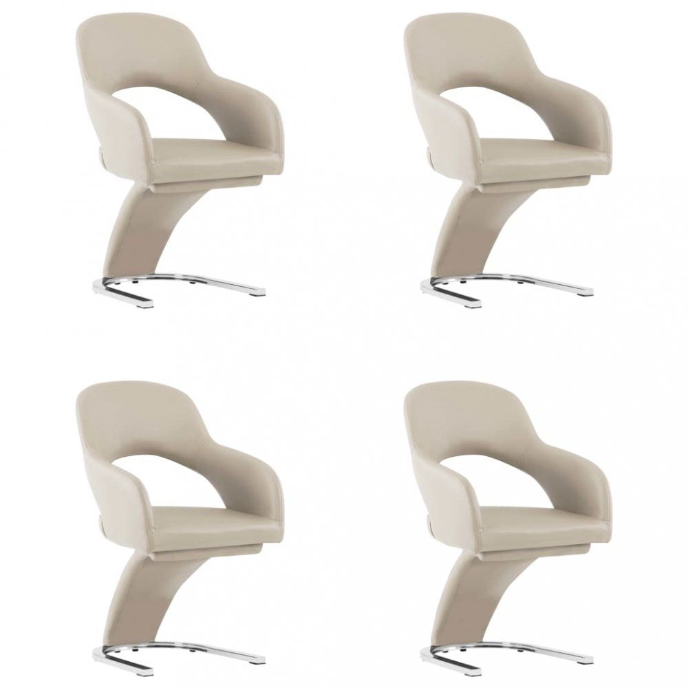 Jedálenská stolička 4 ks umelá koža / chróm Dekorhome Cappuccino - dekorhome.sk