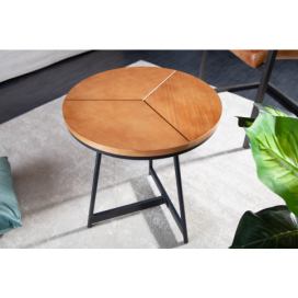 LuxD Dizajnový odkladací stolík Faxon 45 cm imitácia dub