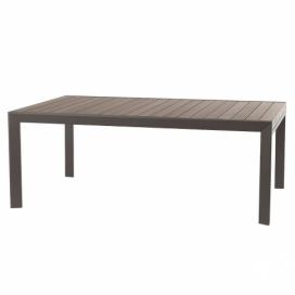 DEOKORK Hliníkový stôl BRIXEN 200/320 cm (šedo-hnedá)