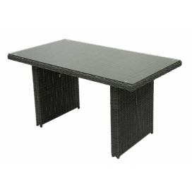 DEOKORK Ratanový stôl 140x80 cm SEVILLA (antracit)
